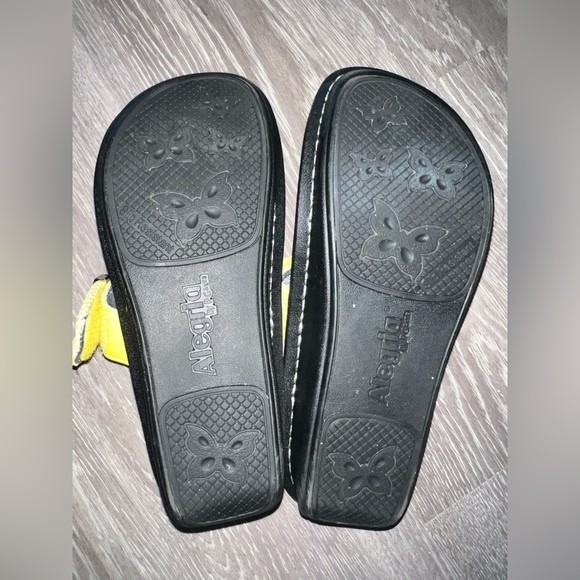 Alegria Karmen Leather "Lemon Mixer" Double Strape Slide Sandals size 7 - Picture 2 of 5